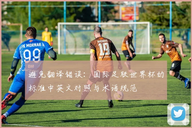 避免翻译错误：国际足联世界杯的标准中英文对照与术语规范